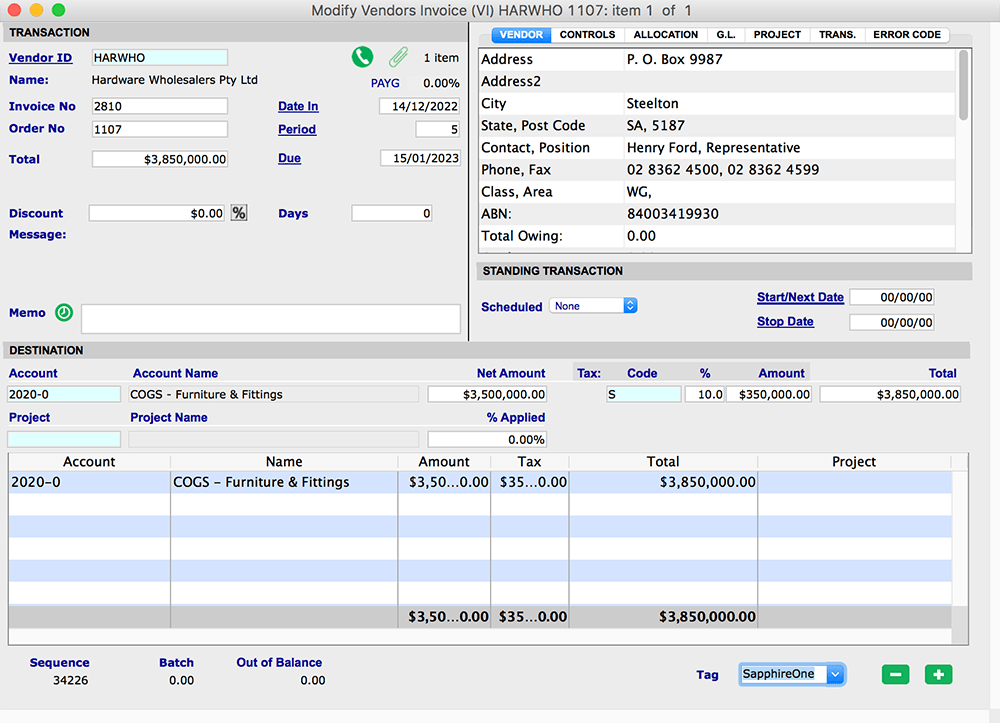 view pdf capture result from vendor invoice