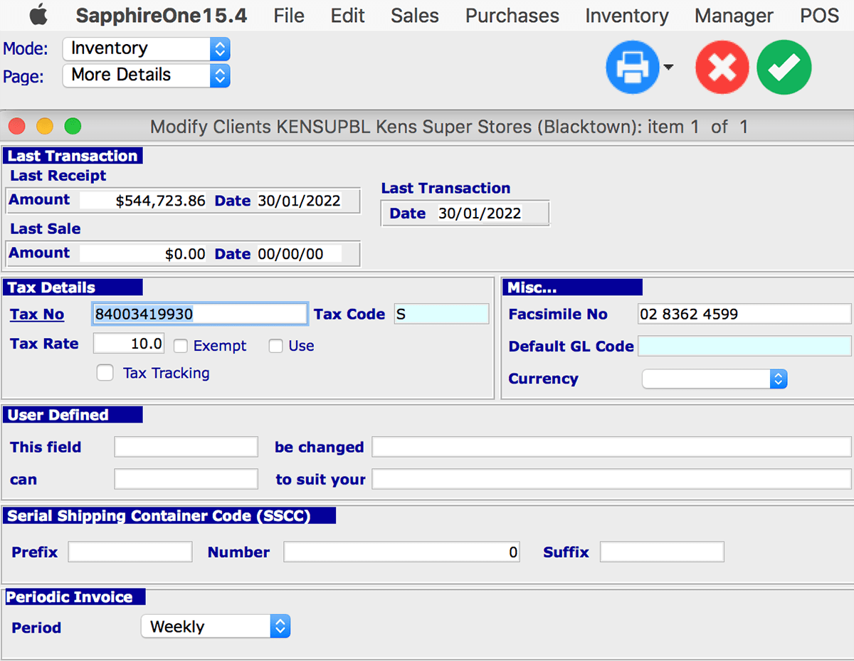 periodic invoices setup in Weekly, fortnightly or monthly basis