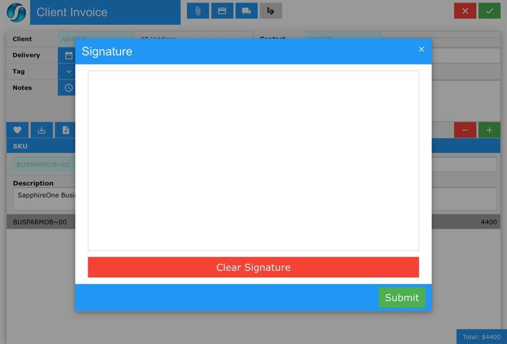 Sapphire Web Pack Signature Panel