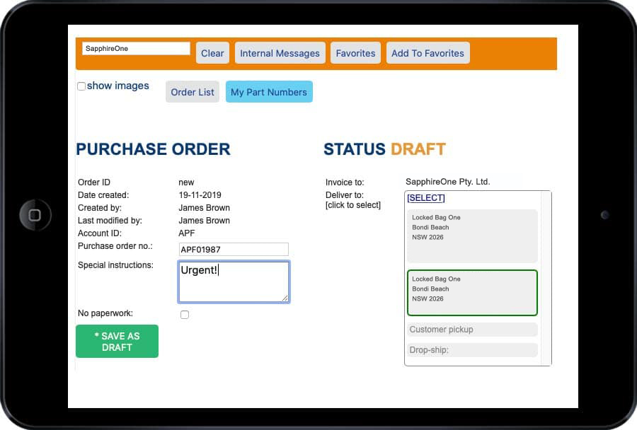 Status Draft Purchase Order
