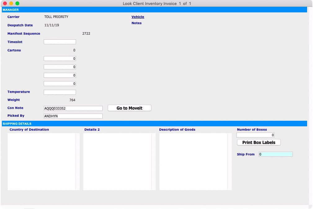 Moveit API Freight Management System