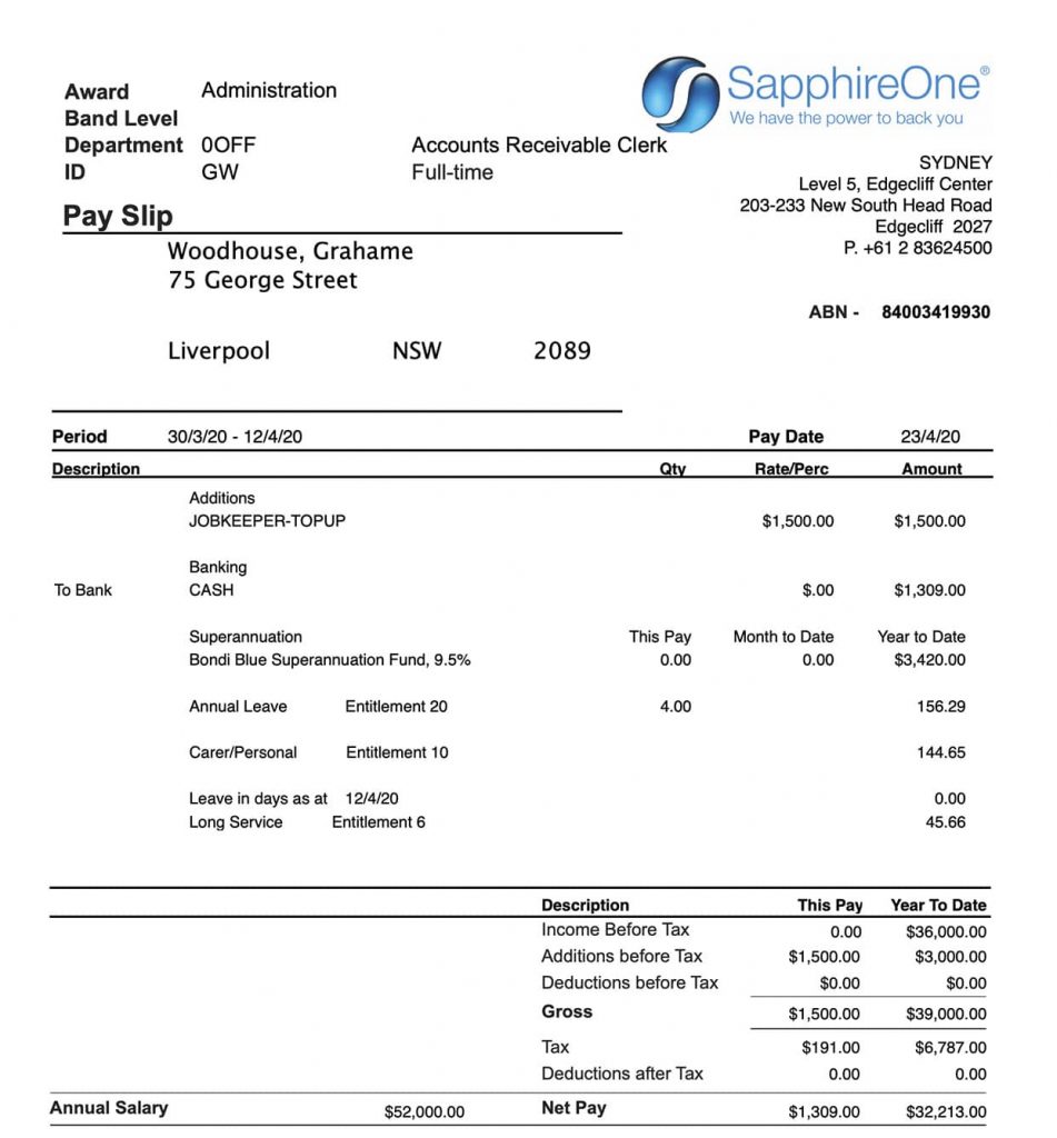 Once payment is done you can review the payslip. 