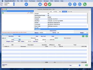 Stocktake Entry for Logistics, Distribution and Inventory Software