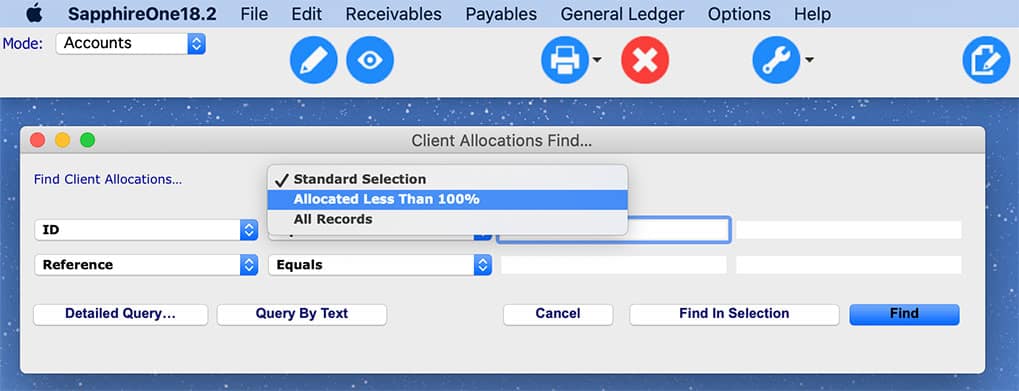 Allocating Transaction in SapphireOne