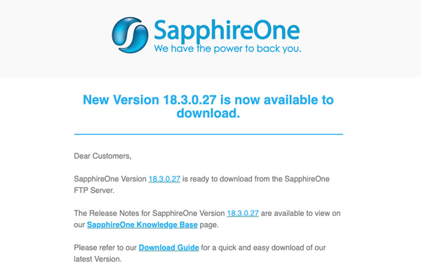 At SapphireOne we try to live up to the RERO philosophy as we believe it allows our software development to progress faster, enables our users to help define the SapphireOne software into the future and ultimately results in a higher quality software for our clients.