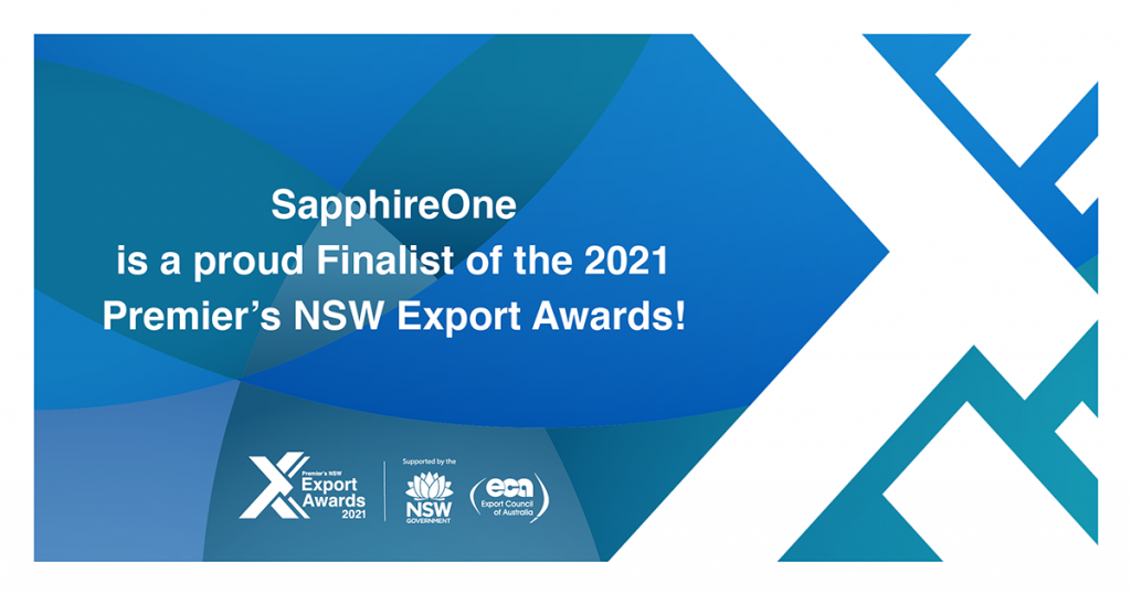 Thank you to the Export Council of Australia for recognising SapphireOne, and congratulations to all the finalists!