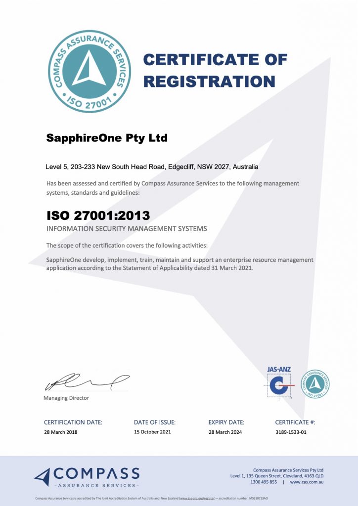 ISO 27001 is an internationally recognised standard for security information that sets requirements for Information Security Management Systems (ISMS). 