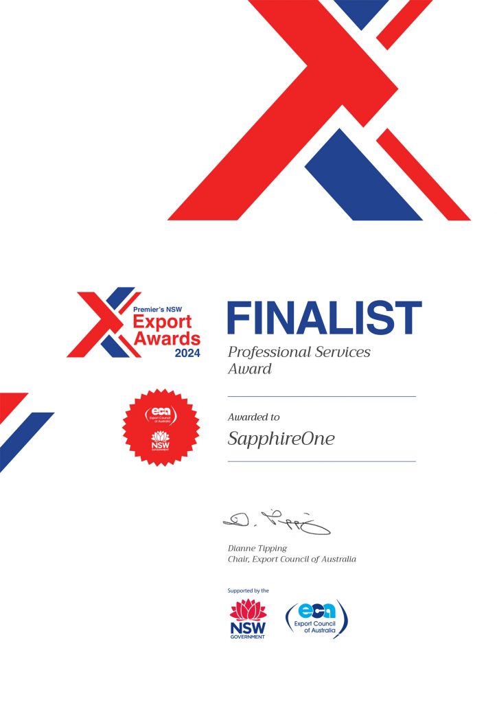 SapphireOne-Premiers Awards 2024 Finalist